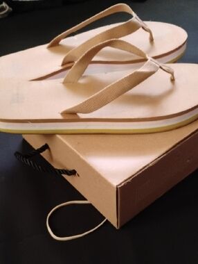 wild fable Tan Layered-Trim Flip Flop Sandals